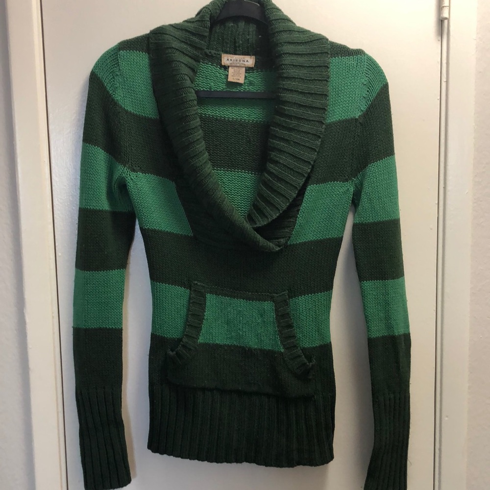 Striped green sweater